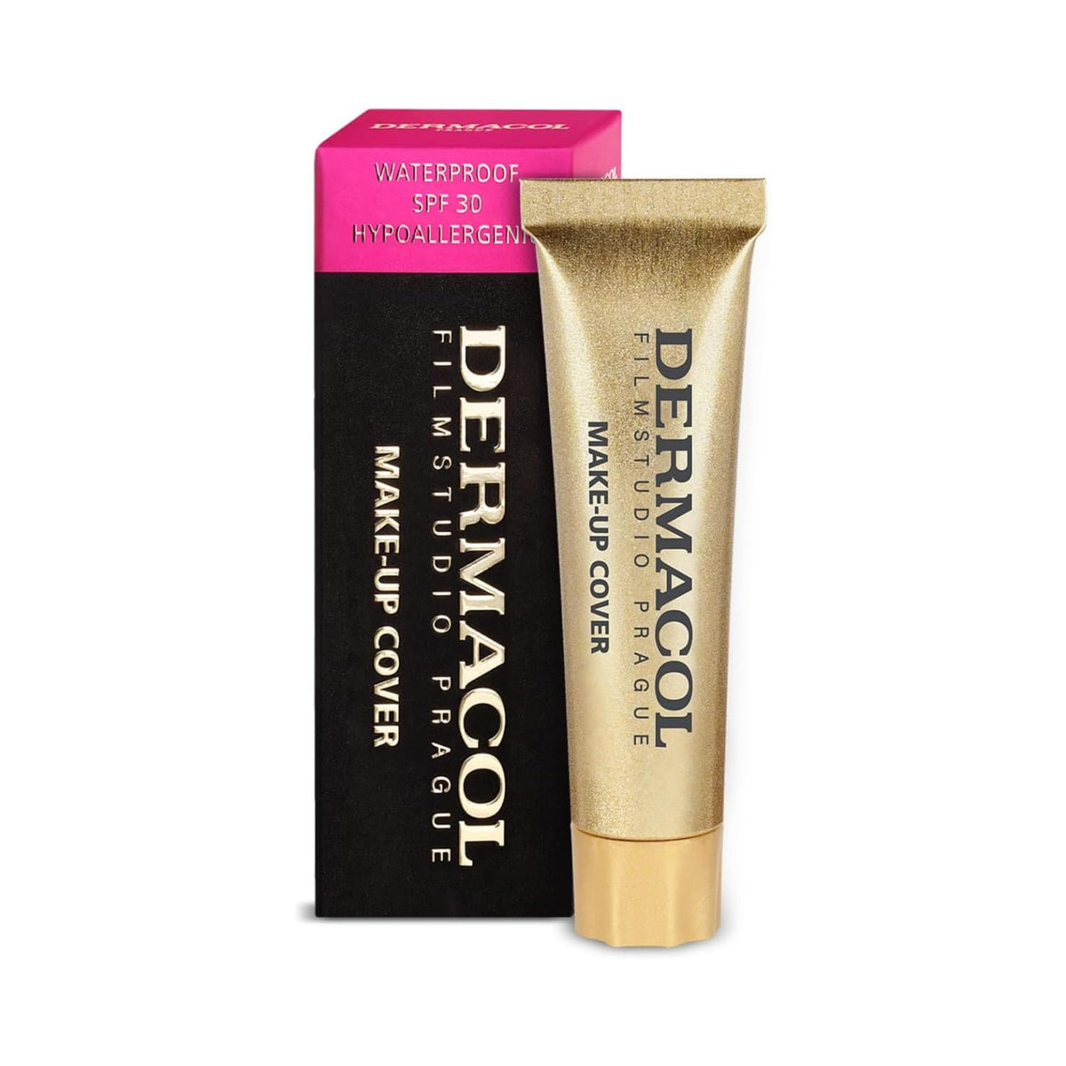 Dermacol open cap displaying creamy matte texture and easy blending