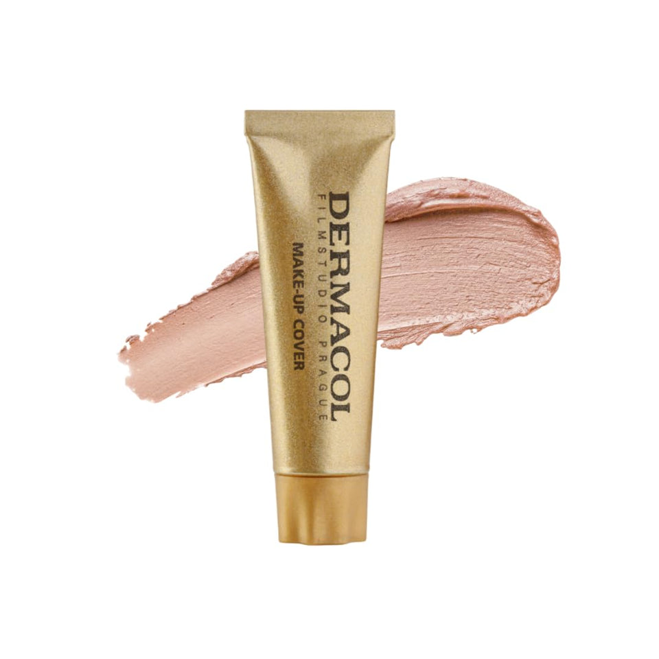Dermacol front tube showing compact full coverage and travel convenience