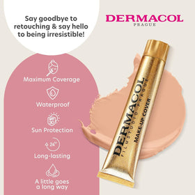 Dermacol applied under eye reducing darkness and evening complexion