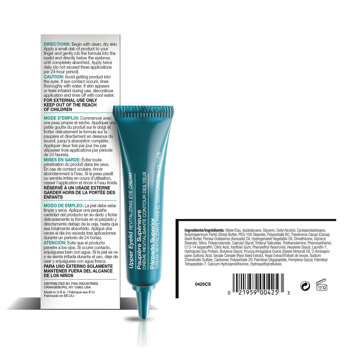 Dermactin tube beside a coin showing 1 oz scale and portability benefit