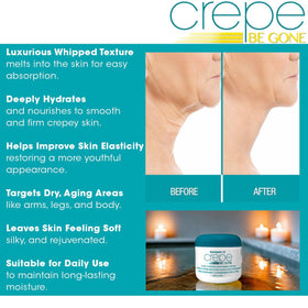 Applying Dermactin on arms and legs for firmer, softer skin