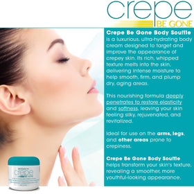 Applying Dermactin on neck and chest to smooth crepey skin