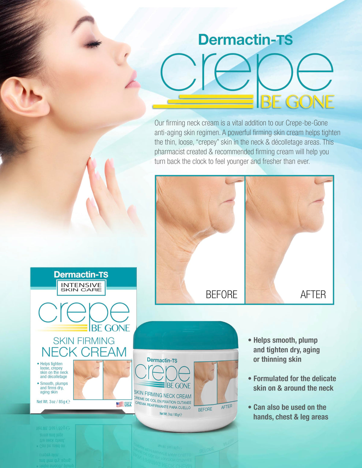 Dermactin jar open top shot revealing cream consistency for easy fingertip application