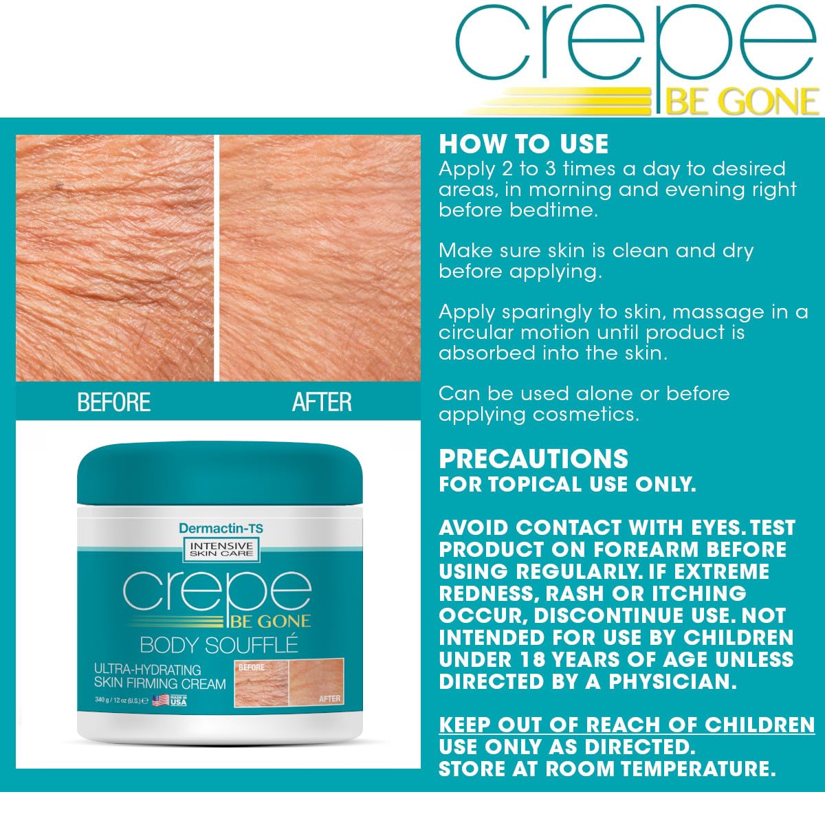 Dermactin applying to neck and chest to help improve skin appearance
