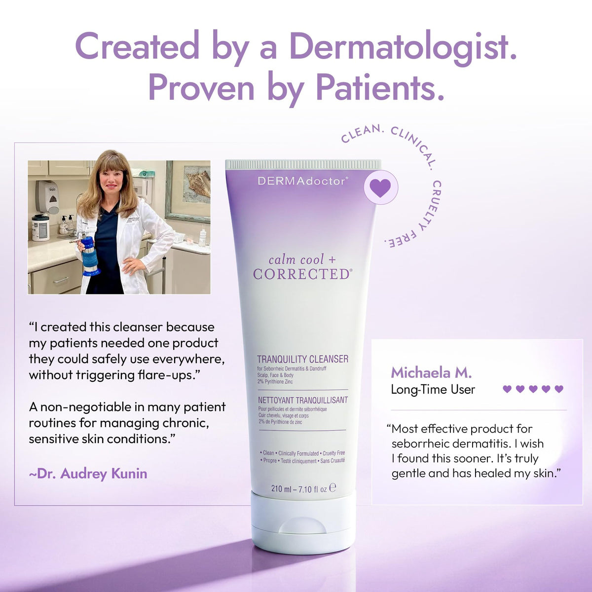 DERMAdoctor used on face and hairline, simplifying multi-area care benefit