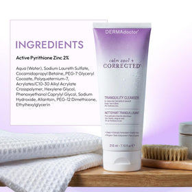 DERMAdoctor bottle staged on shelf, conveying everyday routine convenience benefit