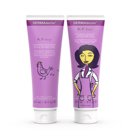 DERMAdoctor kit front packaging showing both scrub and lotion for smooth skin