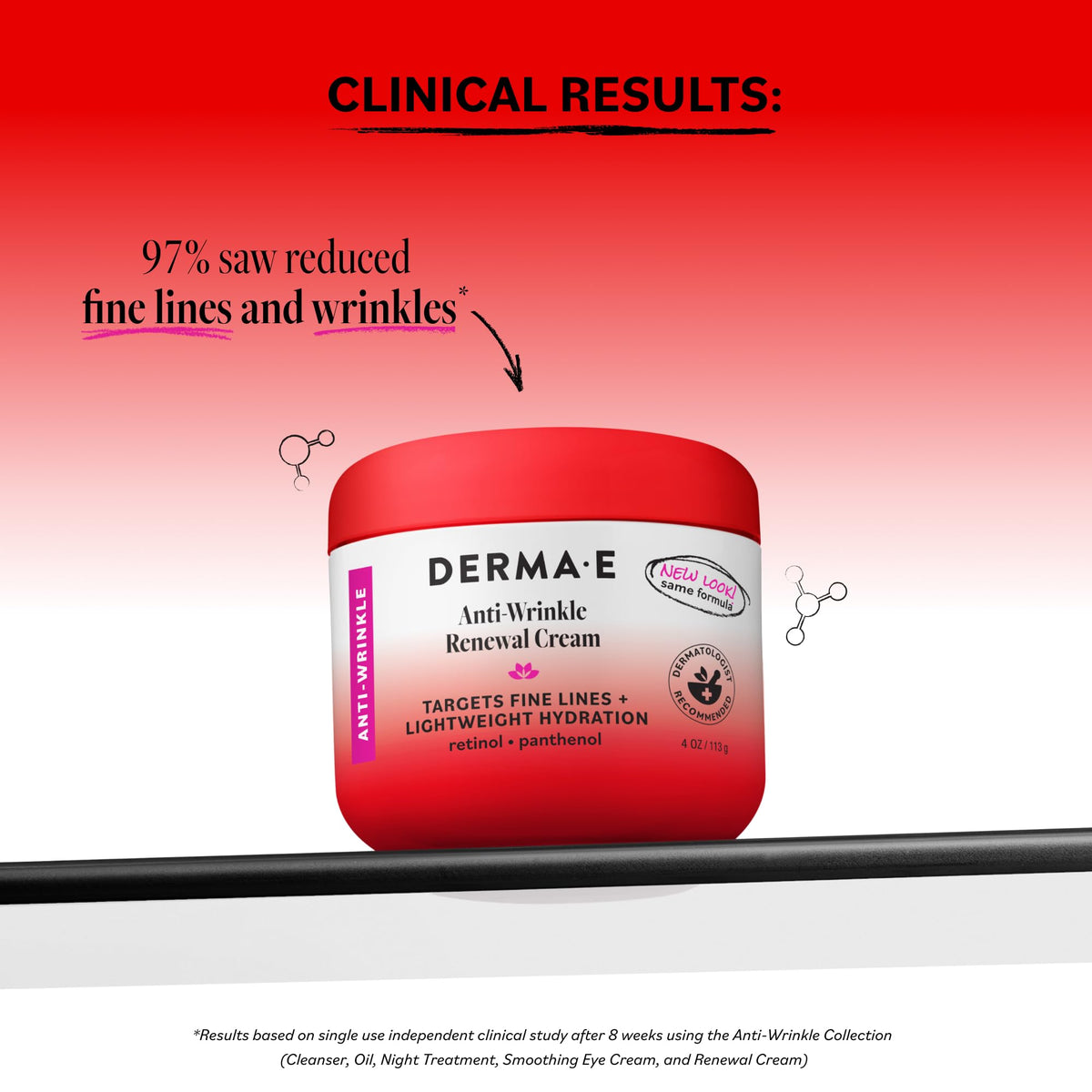 Derma E close-up of cream texture demonstrating rich hydration benefit