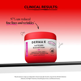 Derma E close-up of cream texture demonstrating rich hydration benefit