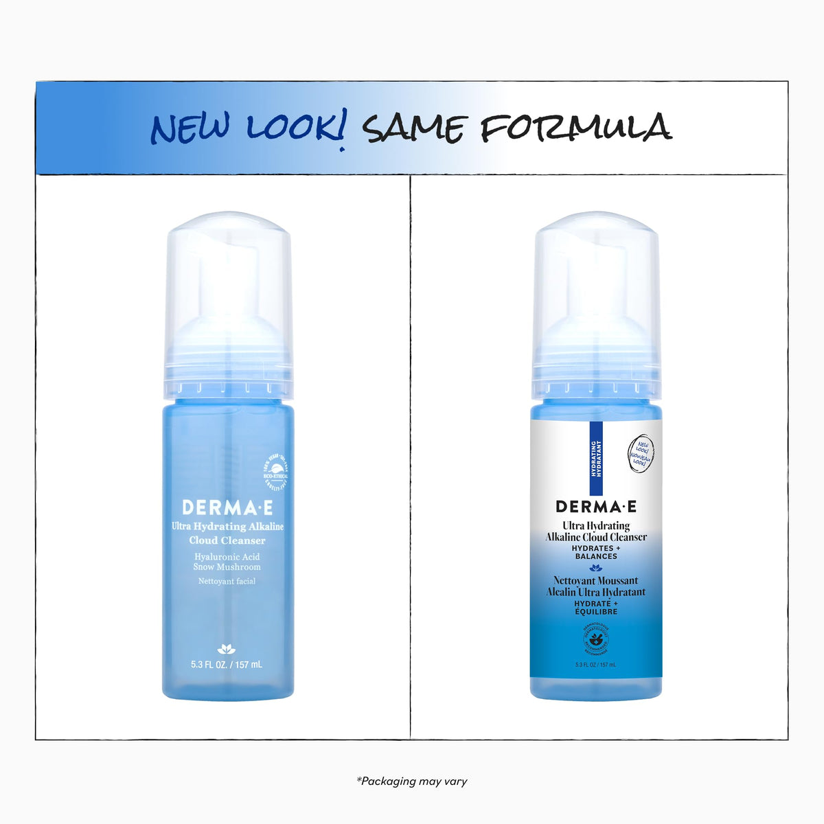 Derma E foam texture detail showing airy lather and hydrating effect on skin surface
