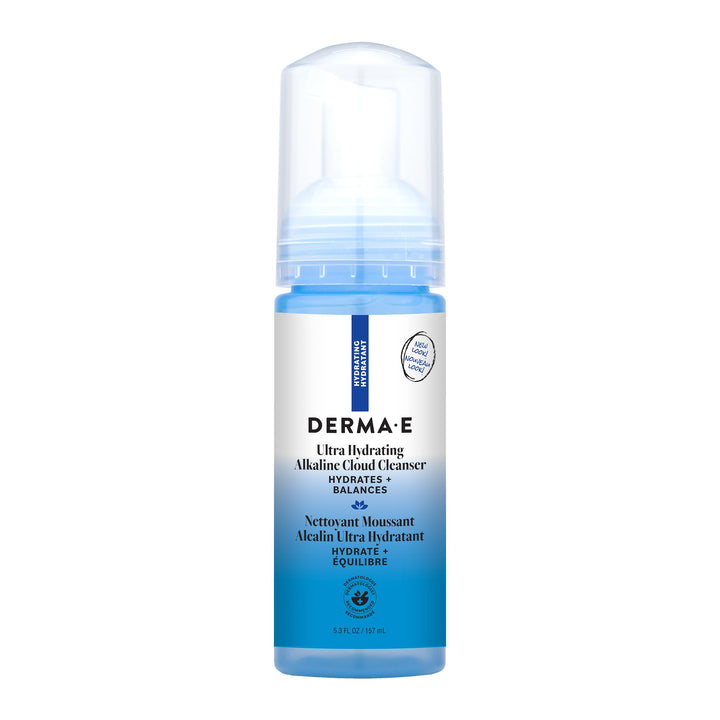 Derma E front packaging showing label and 5.3 oz size for clear product identification and trust