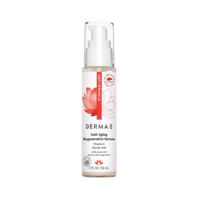 DERMA E front packaging showing bottle and clear labeling for easy selection