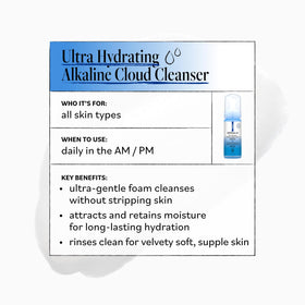 Derma E in-hand application illustrating gentle foam spread and comfortable cleansing
