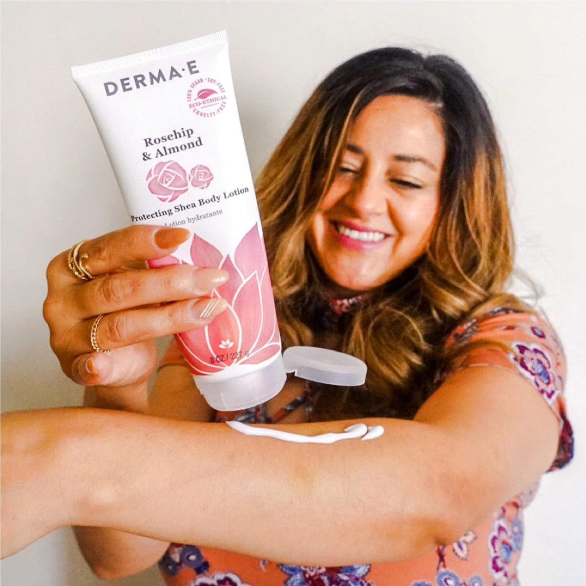 Derma E recyclable packaging label emphasizing eco-friendly benefit