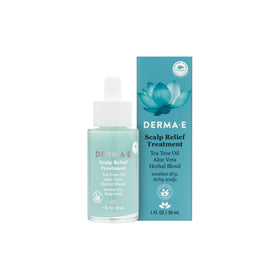 derma-e front bottle showing product and benefit of soothing relief