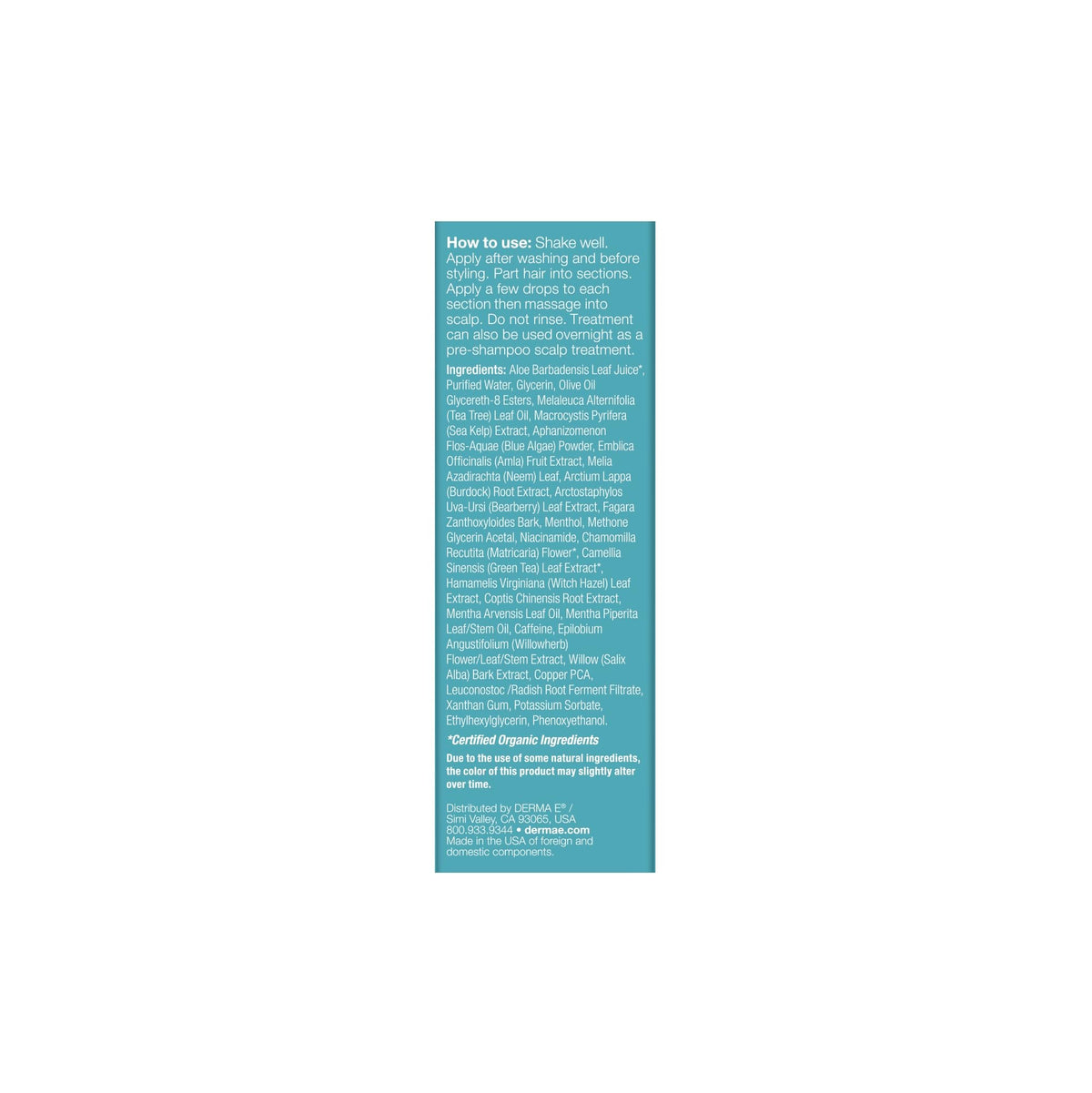 derma-e compact bottle packed for travel showing on-the-go relief benefit