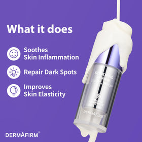 Dermafirm serum on bathroom shelf in routine illustrating morning protection