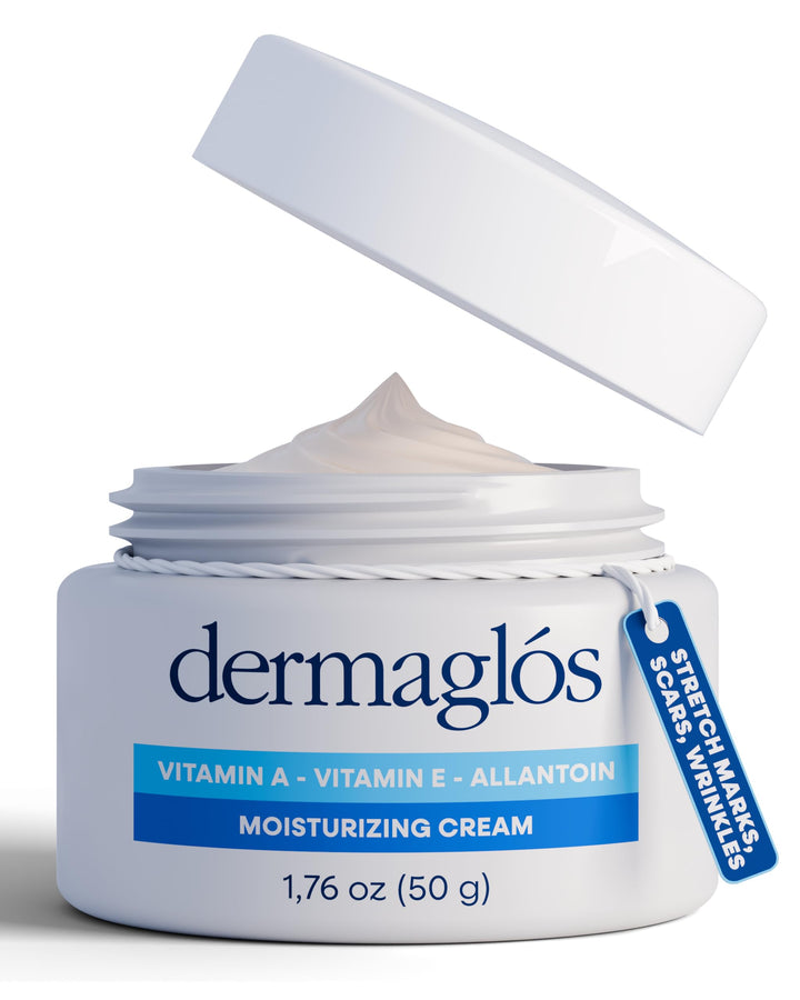 Dermaglós front packaging showing tube and product benefit display