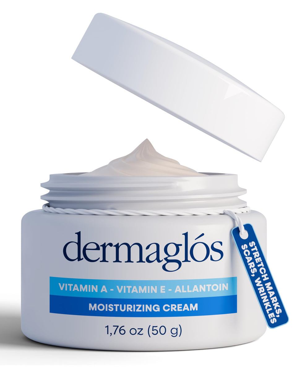 Dermaglós front packaging showing tube and product benefit display