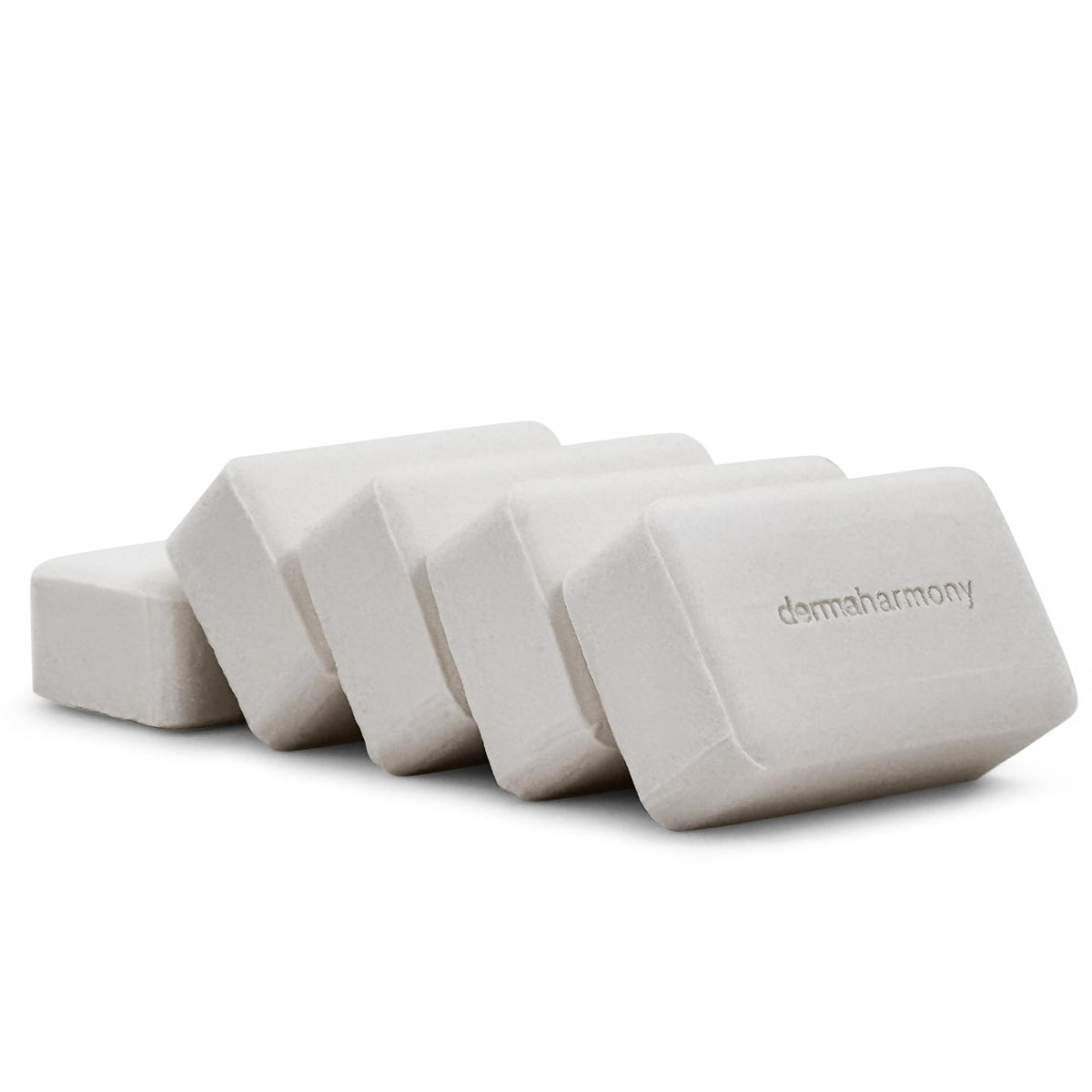 Dermaharmony five bars stacked to show size and value-packed supply
