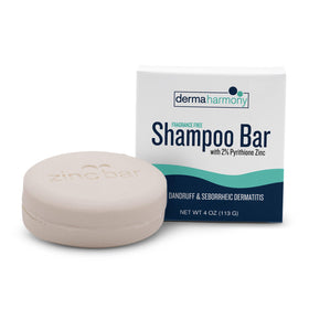 Dermaharmony front packaging showing the fragrance-free shampoo bar benefit