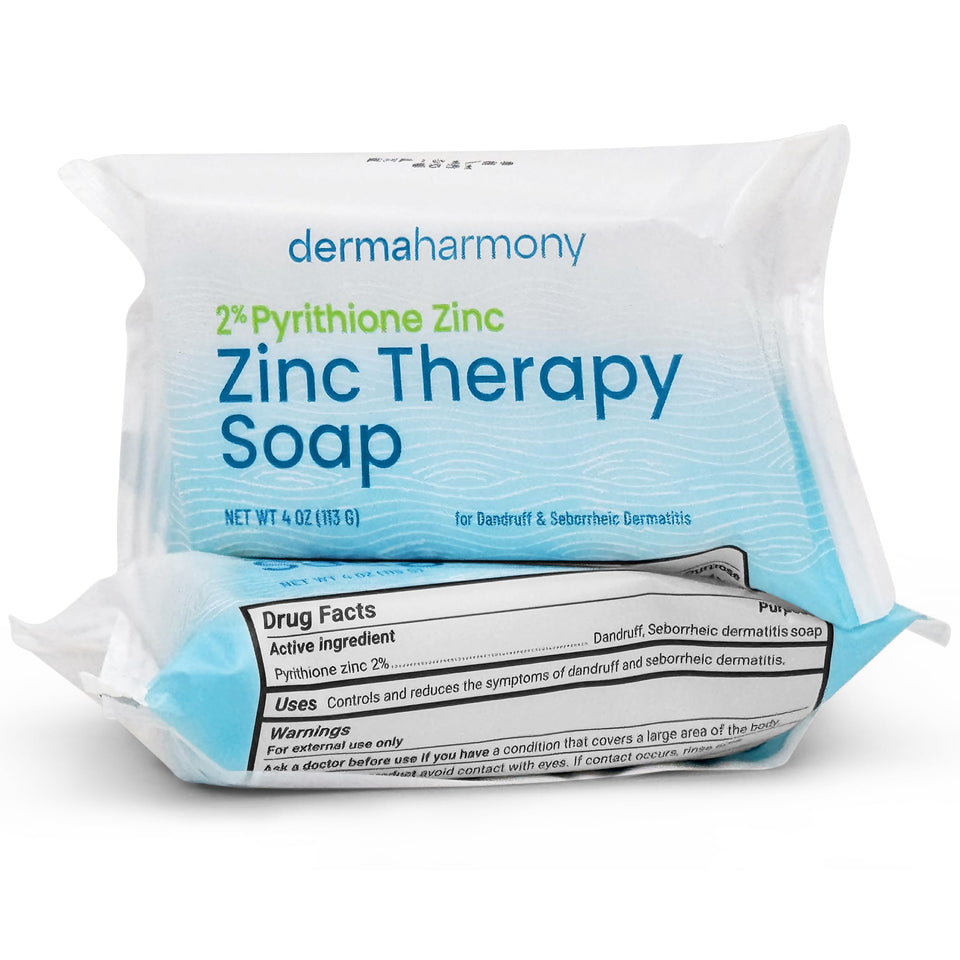 Dermaharmony front packaging showing two 4 oz bars and product name for clarity