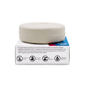 Dermaharmony bar on bathroom shelf in lifestyle setting suggesting daily routine