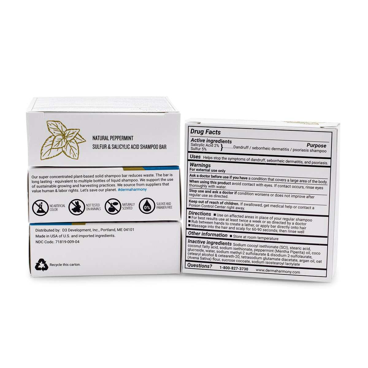 Dermaharmony shampoo bar creating scalp lather for effective flake control