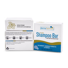 Dermaharmony shampoo bar close-up texture highlighting gentle cleansing base