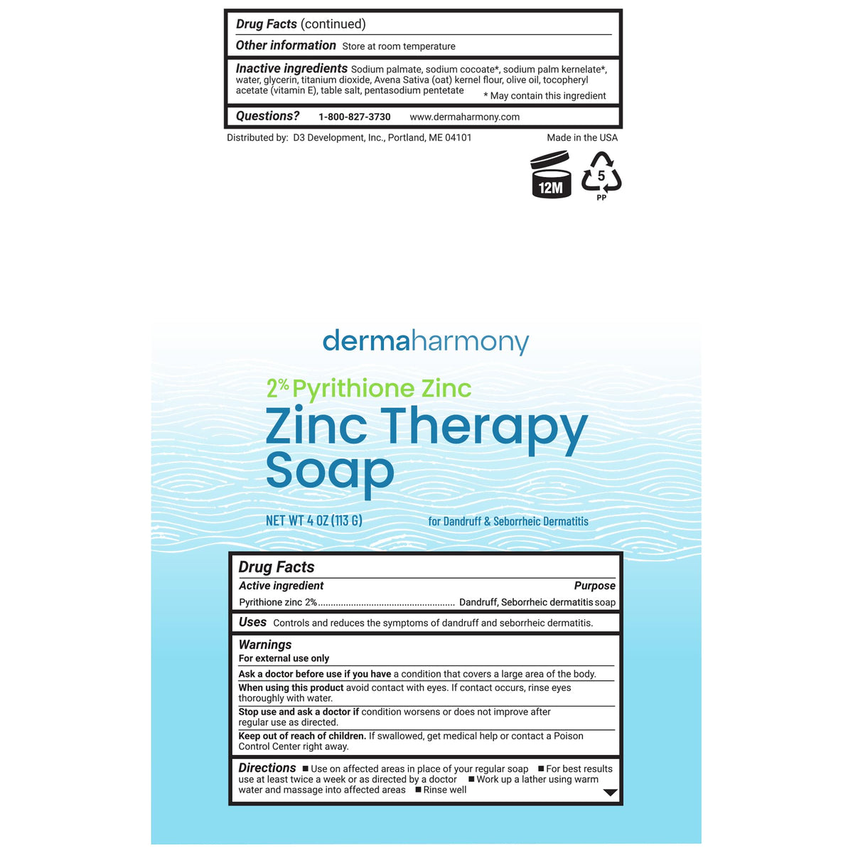 Dermaharmony next to a ruler for size comparison showing compact travel-friendly bars