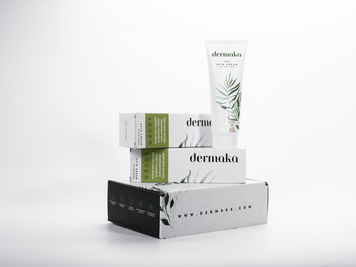 Dermaka applied on hand to show smooth absorption and moisturizing feel