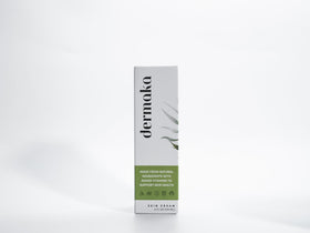 Dermaka jar open with cream visible ready to apply for quick absorption