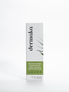 Dermaka lifestyle bathroom counter scene showing daily skincare routine