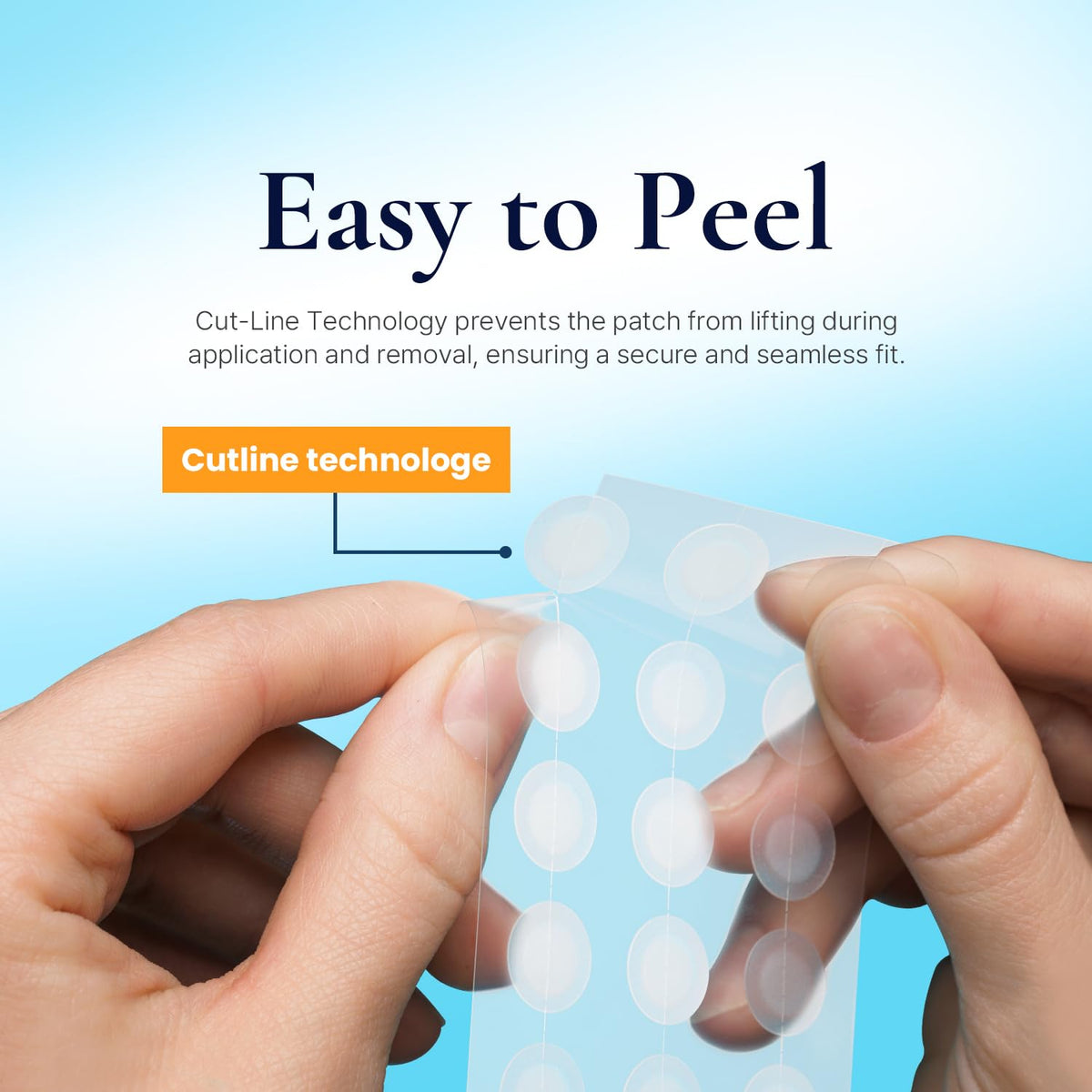DERMAKR texture shot revealing hydrocolloid transparency and gentle adhesion