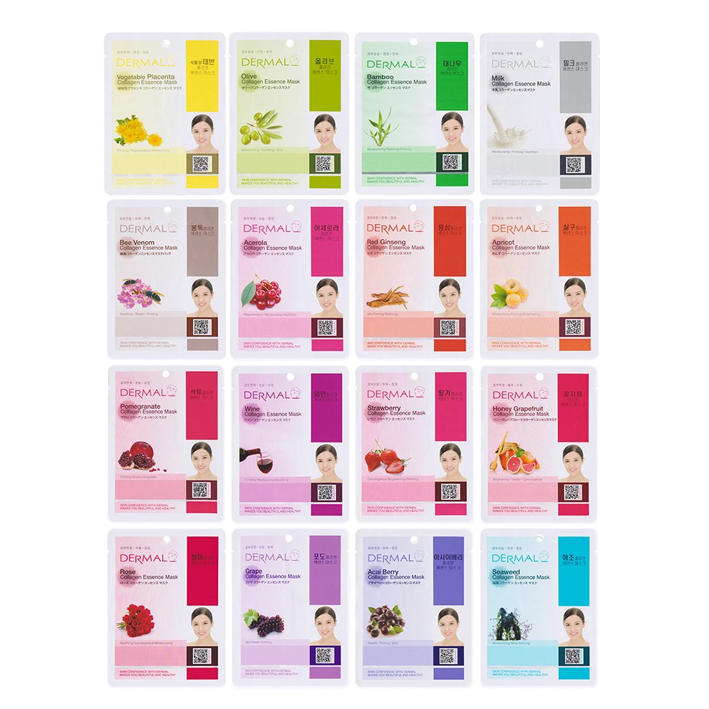 DERMAL front view of 16-pack box showing variety and gift-ready design