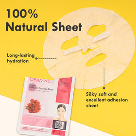 DERMAL model wearing sheet mask demonstrating comfortable fit and coverage