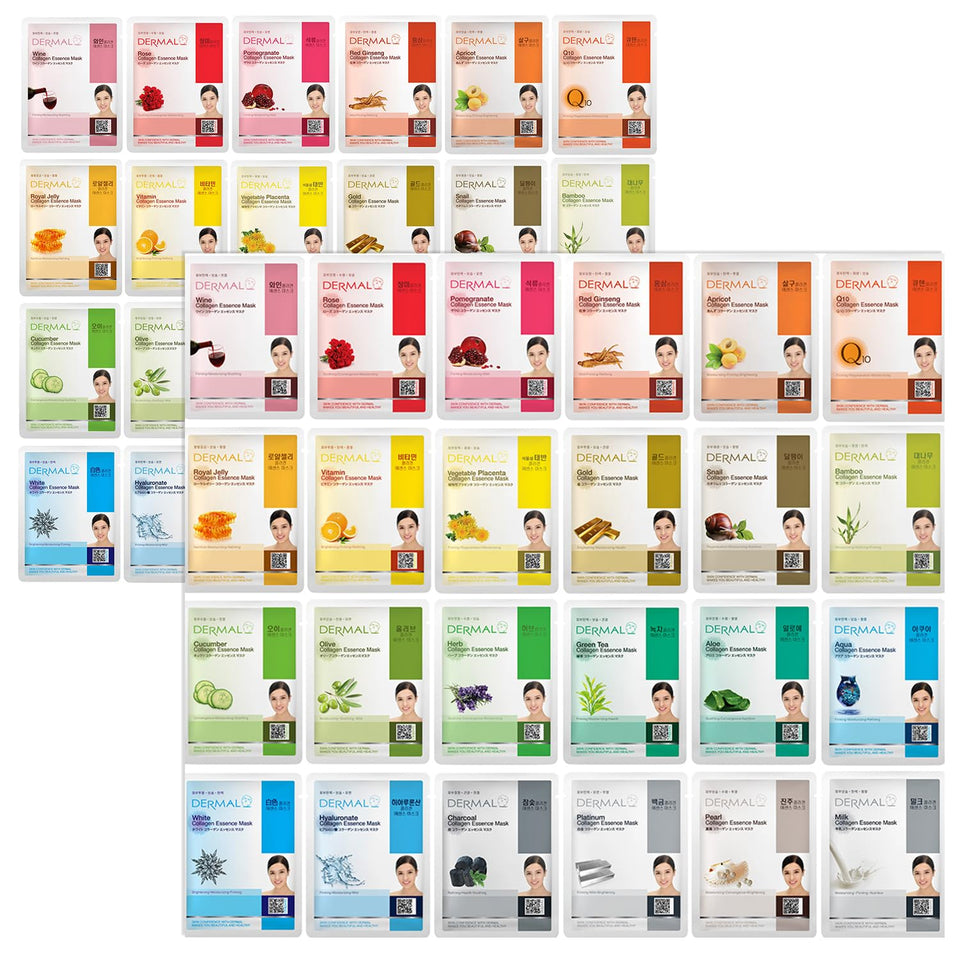 DERMAL front packaging showing 48-mask combo and long-term value
