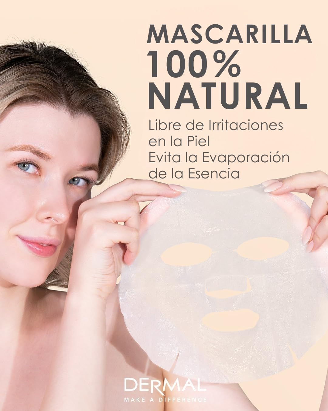 DERMAL label highlighting Collagen Vitamin E and Panthenol benefits