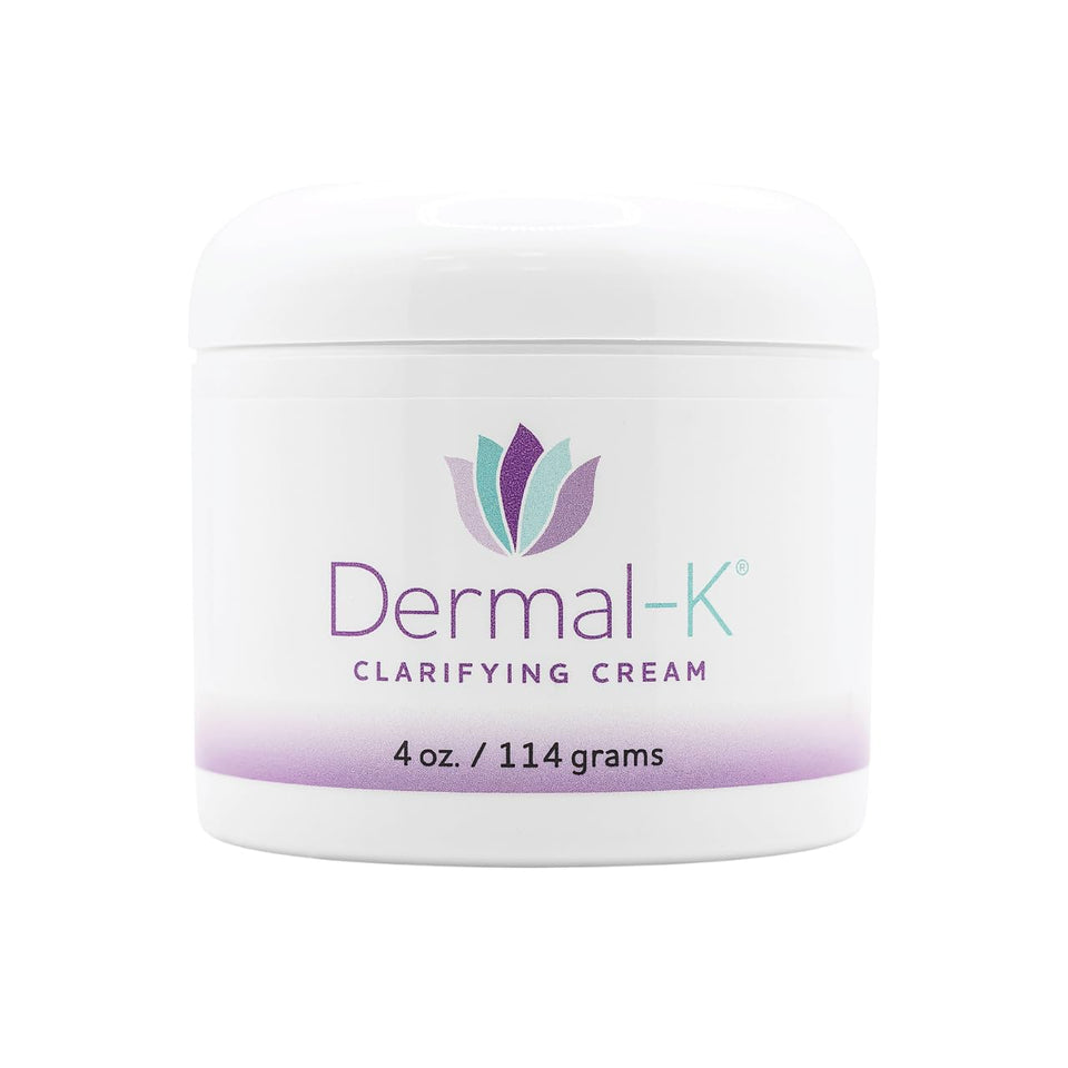 Dermal-K front jar 4 oz showing clear label and hydration benefit