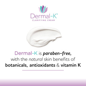 Dermal-K jar open with lid showing product consistency and ease of use