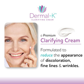 Dermal-K applied under eye showing reduced puffiness appearance