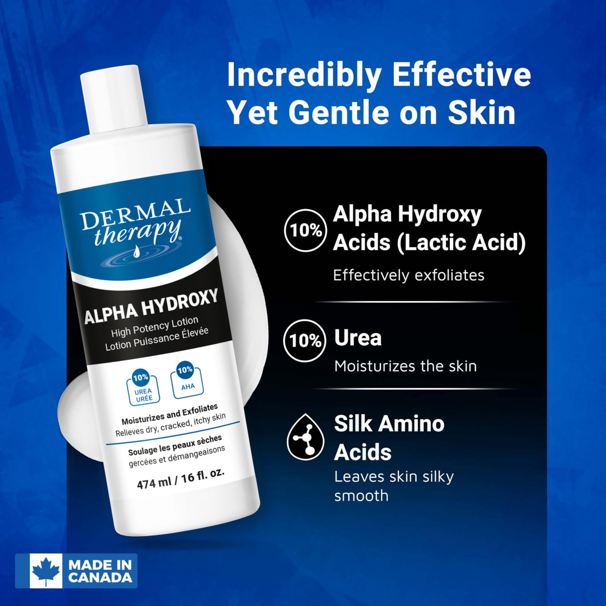 Dermal Therapy before and after texture comparison illustrating visible smoothing benefits