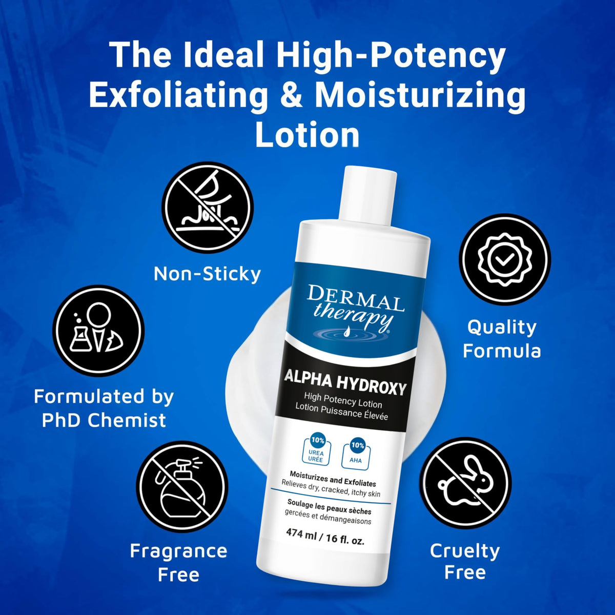 Dermal Therapy pump dispenser detail highlighting controlled dosing and hygienic application