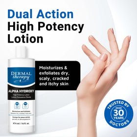 Dermal Therapy lotion texture close-up showing smooth, non-greasy consistency for quick absorption