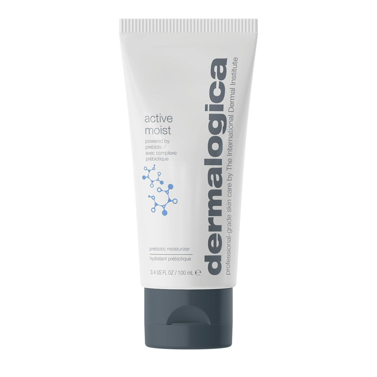 Dermalogica Active Moist front bottle shows lightweight oil-free hydration benefit
