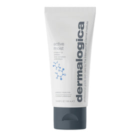 Dermalogica Active Moist front bottle shows lightweight oil-free hydration benefit