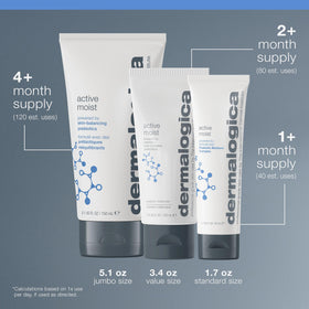 Dermalogica packaging label close-up shows product details and usage benefit