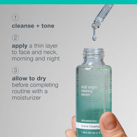 Dermalogica serum applied to hand illustrating easy absorption and hydrating feel