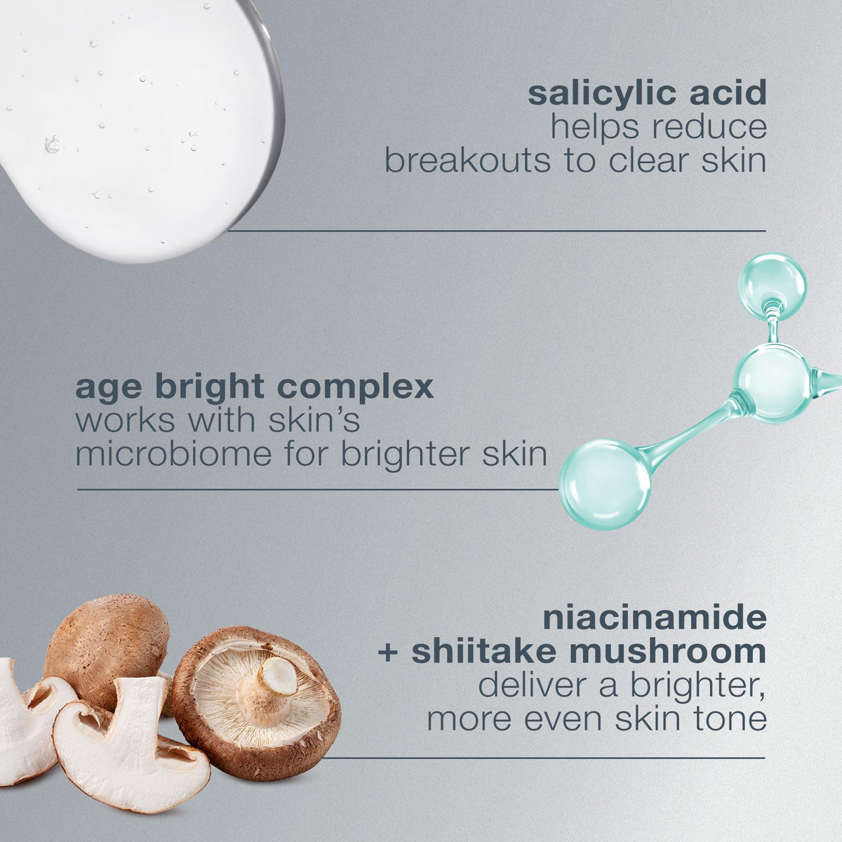 Dermalogica texture drops on fingertip showing lightweight serum for smooth finish