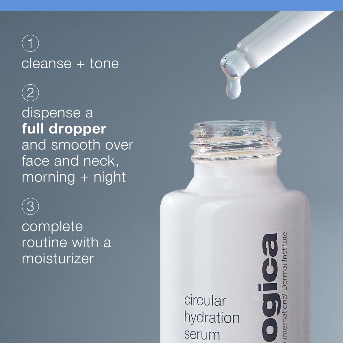 Dermalogica application on hand demonstrating fast absorption and glow
